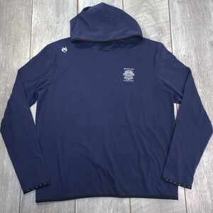 Greyson Mens Colorado Hoodie Shirt Size Large Blue Performance Long Sleeve Top